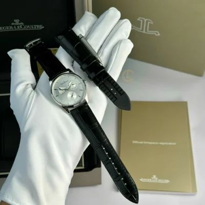 Super Clone Jaeger-LeCoultre Master Ultra Thin Power Reserve Q1378420 SIiver Dial Steel