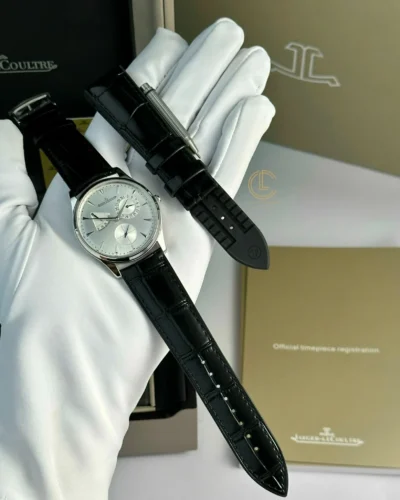 Super Clone Jaeger-LeCoultre Master Ultra Thin Power Reserve Q1378420 SIiver Dial Steel
