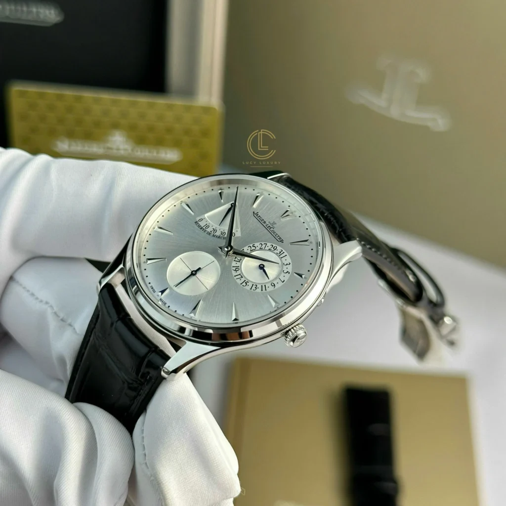Super Clone Jaeger-LeCoultre Master Ultra Thin Power Reserve Q1378420 SIiver Dial Steel