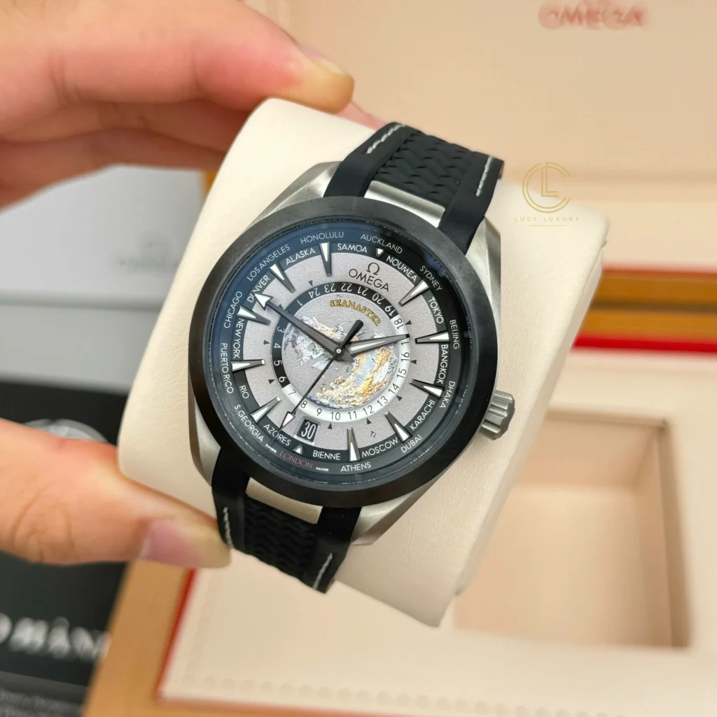Super Clone Omega Seamaster Aqua Terra Co-Axial Master Chronometer GMT Worldtimer 220.92.43.22.99.001 43mm – Swiss SuperClone