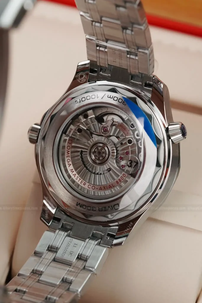 Super Clone Omega Seamaster Diver 300M Co‑Axial Master Chronometer 210.32.42.20.03.001 42mm Blue Dial — clasp and links