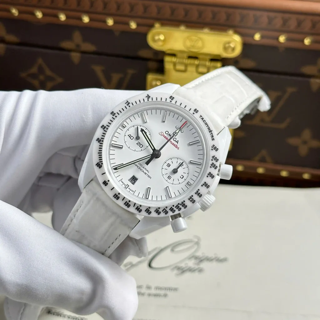 Super Clone Omega Speedmaster Dark Side of The Moon White Side of the Moon 311.93.44.51.04.002 44.25 White Ceramic –