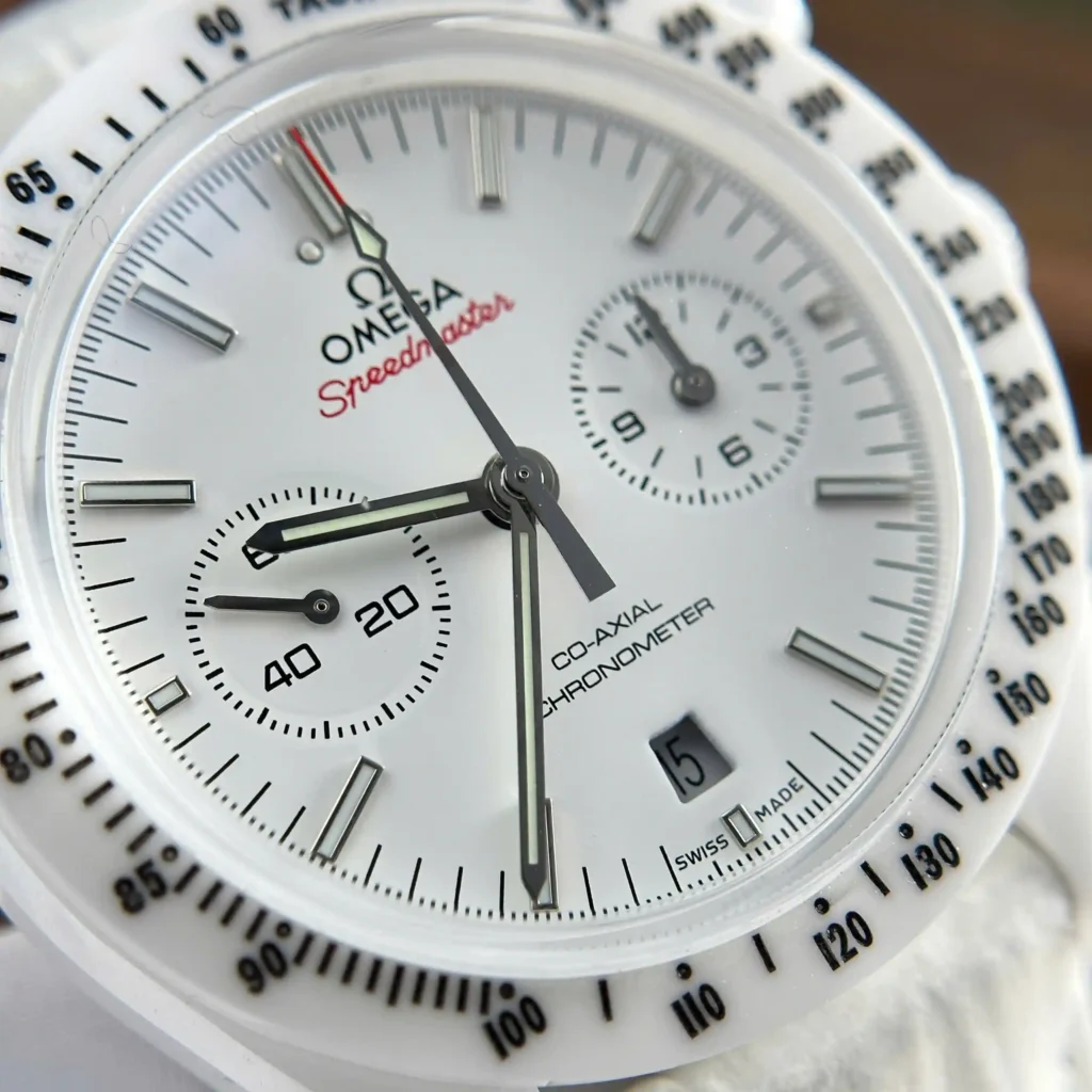 Super Clone Omega Speedmaster Dark Side of The Moon White Side of the Moon 311.93.44.51.04.002 44.25 White Ceramic –