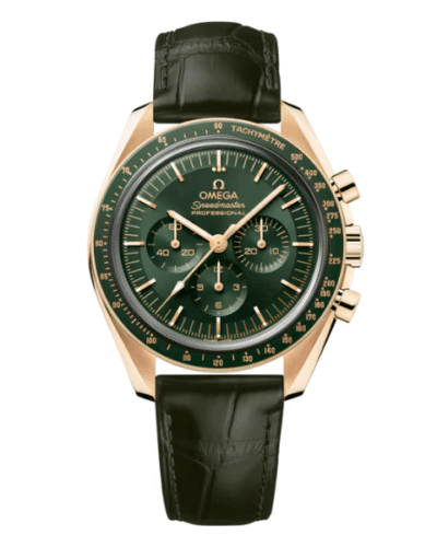 Super Clone Omega Speedmaster Moonwatch Professional 42mm 310.63.42.50.10.001 Green Dial Yellow Gold