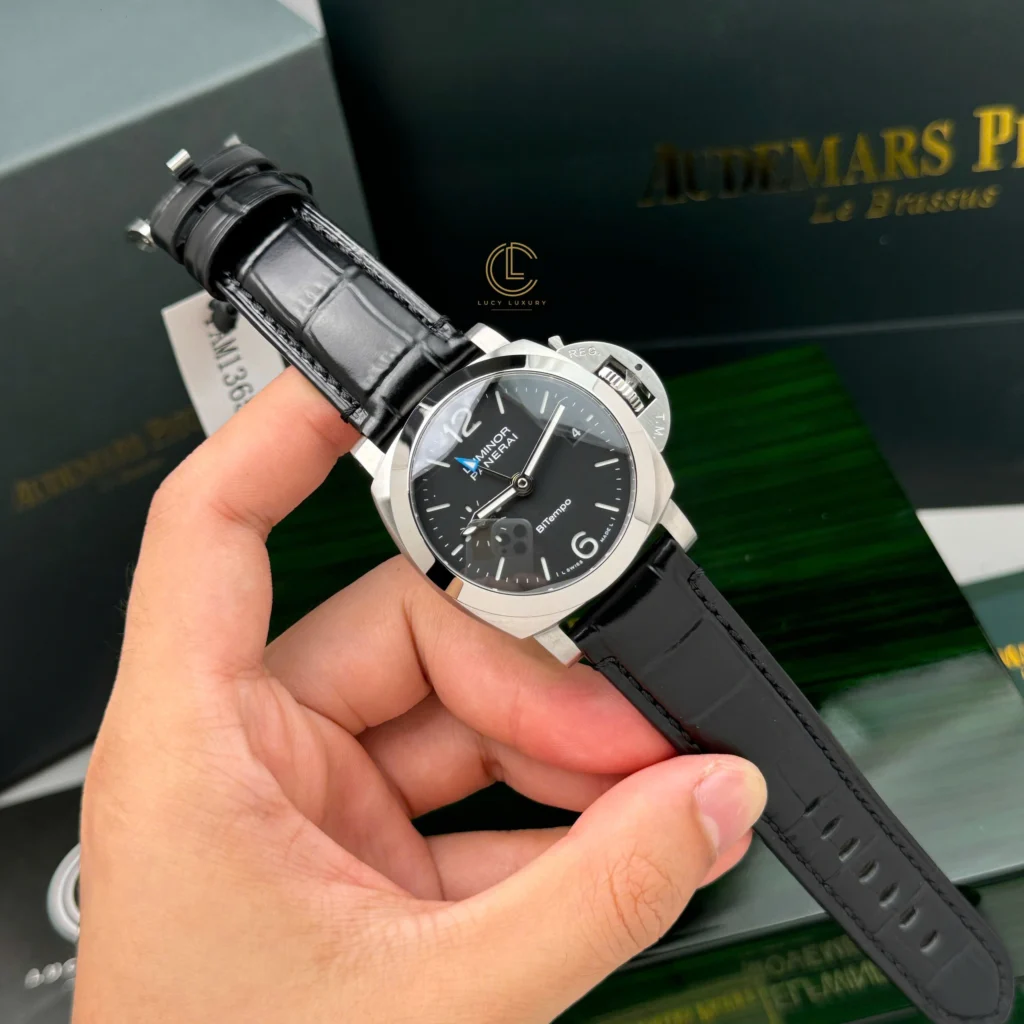 Super Clone Panerai Luminor Quaranta BiTempo PAM01365 40mm Black Dial Steel –