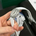 Super Clone Patek Philippe Aquanaut 5067A-011 White full moissanite 35mm – Handcrafted Diamod – Swiss SuperClone