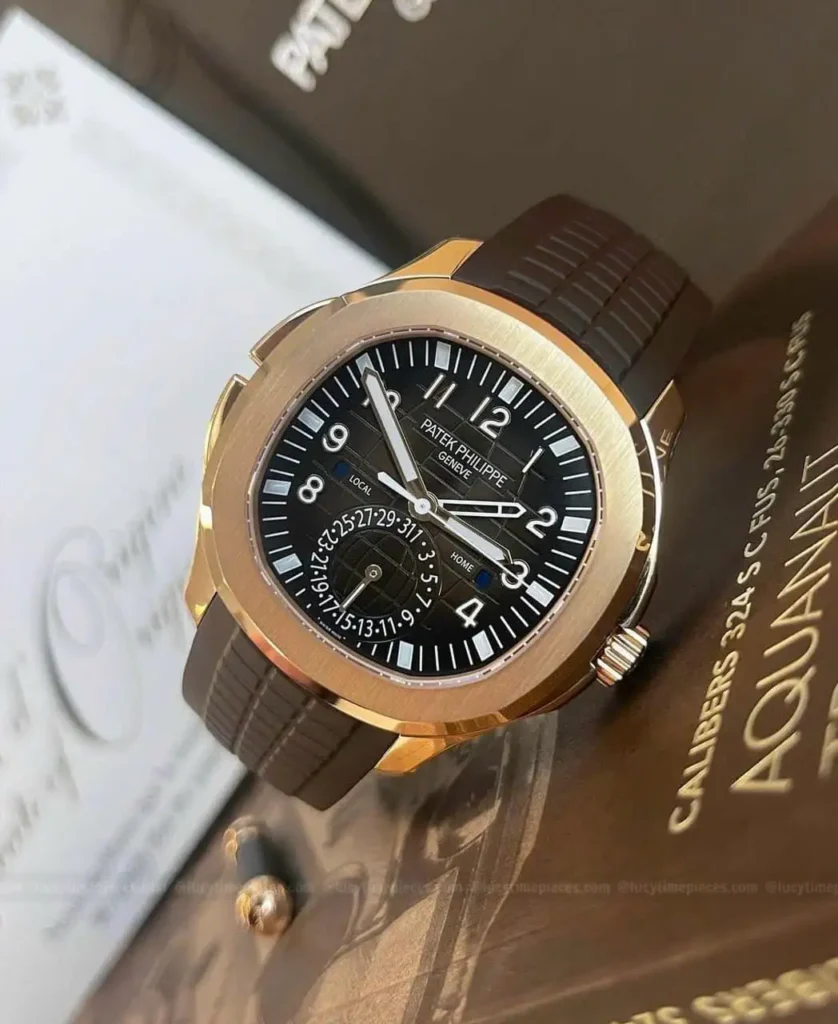 Super Clone Patek Philippe Aquanaut 5164R-001 Chocolate Embossed Arabic Aquanaut 40.8mm –