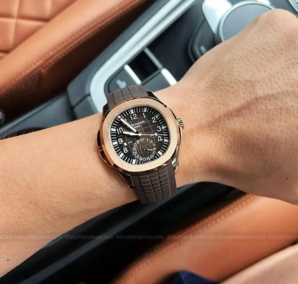 Super Clone Patek Philippe Aquanaut 5164R-001 Chocolate Embossed Arabic Aquanaut 40.8mm –