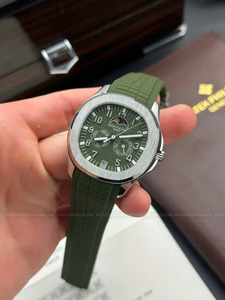 Super Clone Patek Philippe Aquanaut 5261A Moonphase Green 40mm