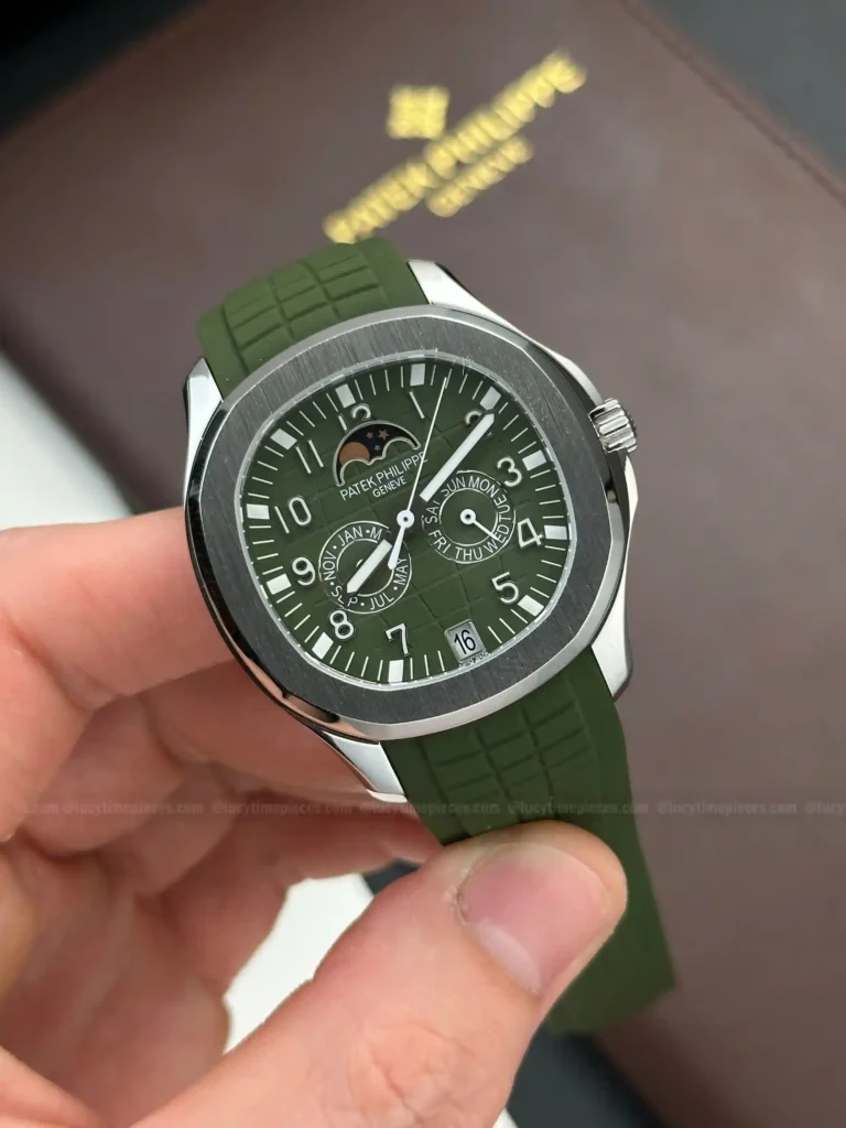 Super Clone Patek Philippe Aquanaut 5261A Moonphase Green 40mm