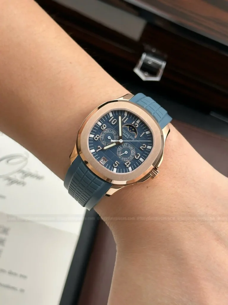 Super Clone Patek Philippe Aquanaut 5261A Moonphase Tifany Blue Rose 40mm – – Swiss SuperClone