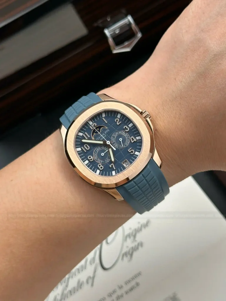 Super Clone Patek Philippe Aquanaut 5261A Moonphase Tifany Blue Rose 40mm – – Swiss SuperClone