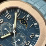 Super Clone Patek Philippe Aquanaut 5261A Moonphase Tifany Blue Rose 40mm – – Swiss SuperClone