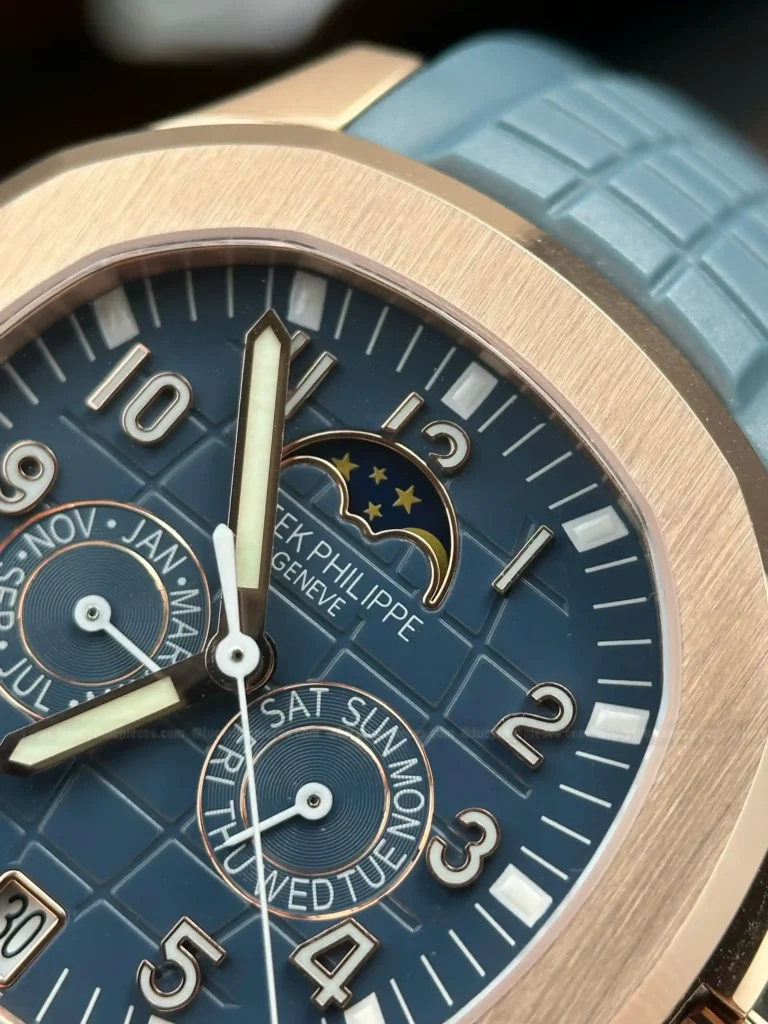 Super Clone Patek Philippe Aquanaut 5261A Moonphase Tifany Blue Rose 40mm – – Swiss SuperClone