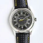 Super Clone Patek Philippe Calatrava 6007A Steel 40mm Ebony Black Dial