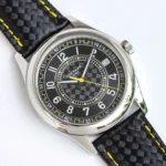 Super Clone Patek Philippe Calatrava 6007A Steel 40mm Ebony Black Dial
