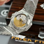 Super Clone Patek Philippe Nautilus 5711/1A 40mm Demi Baugette Blue Full Moissanite HongKong – Customize Diamod