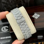 Super Clone Patek Philippe Nautilus 5712/1A 40mm Blue Dial Full Moissanite Hongkong – Customize Diamod – Swiss SuperClone