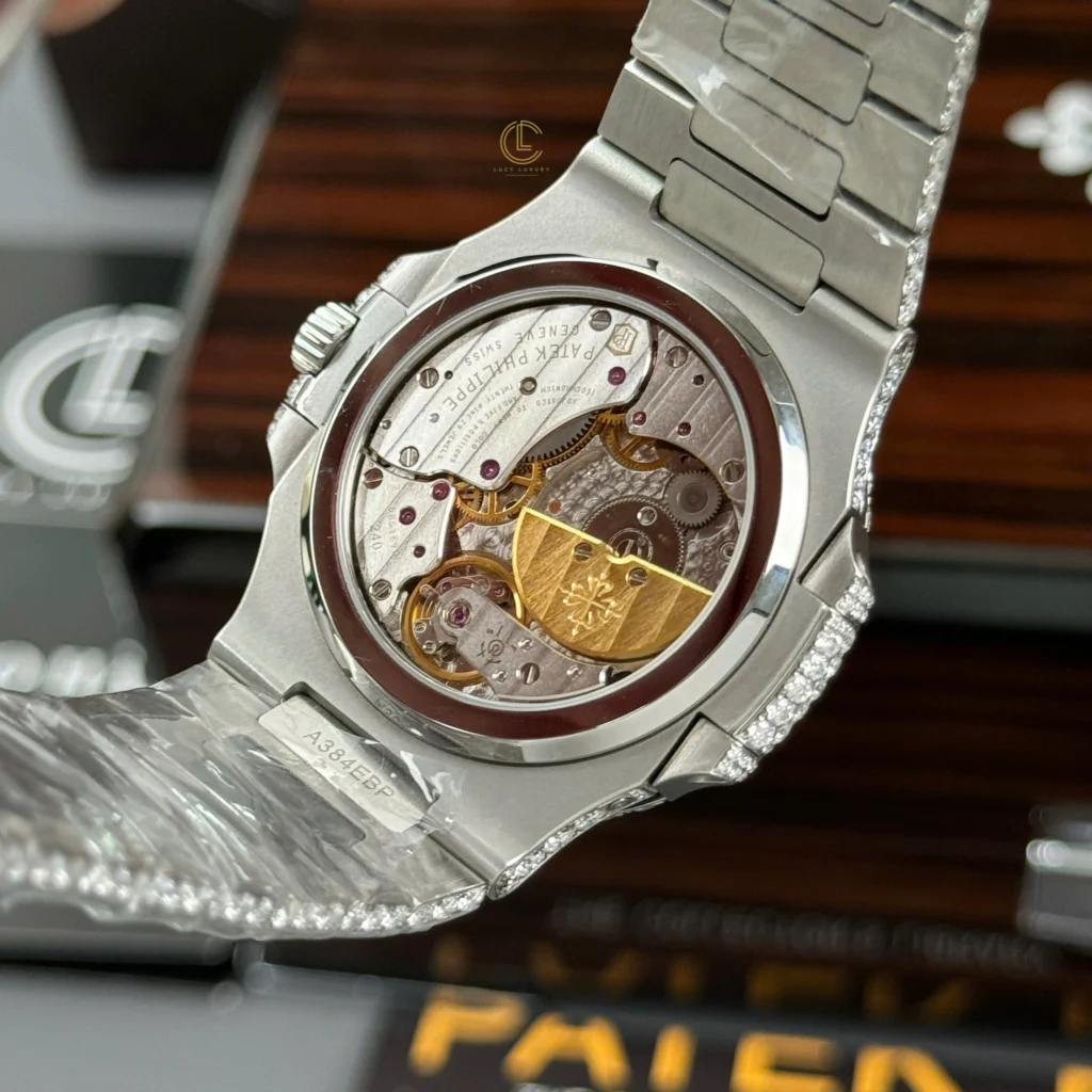 Super Clone Patek Philippe Nautilus 5712/1A 40mm Blue Dial Full Moissanite Hongkong – Customize Diamod – Swiss SuperClone
