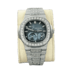 Super Clone Patek Philippe Nautilus 5712/1A 40mm Custom Full Moissanite Baguette HongKong – Customize Diamod – Swiss SuperClone