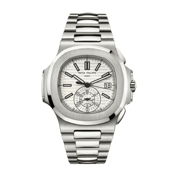 Super Clone Patek Philippe Nautilus Chronograph 5980/1A-019 40.5mm White Dial