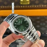 Super Clone Patek Philippe Patek Nautilus 5713G Green Dial 40mm Moissanite – Handcrafted Diamod