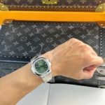 Super Clone Patek Philippe Patek Nautilus 5713G Green Dial 40mm Moissanite – Handcrafted Diamod