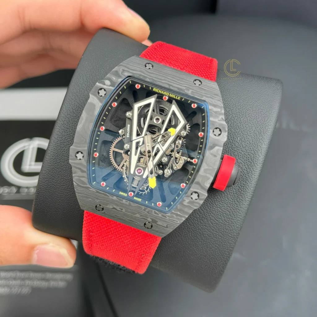 Super Clone Richard Mille RM 27-03 Richard Mille 42mm Carbon Đen 43gram