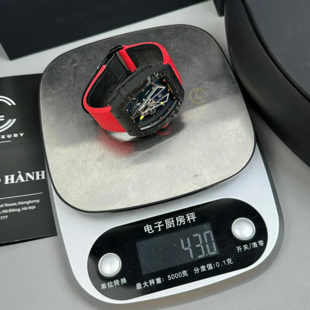 Super Clone Richard Mille RM 27-03 Richard Mille 42mm Carbon Đen 43gram