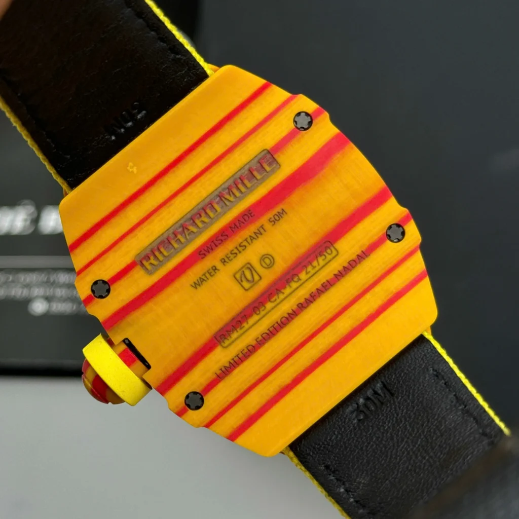Super Clone Richard Mille RM 27-03 Richard Mille Rafael Nadal Shock Resistance 42mm Carbon — clasp and links