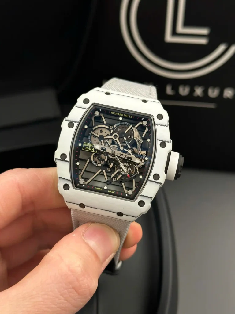 Super Clone Richard Mille RM 35-01 RICHARD MILLE Rafa White Cacbon NTPT 42mm