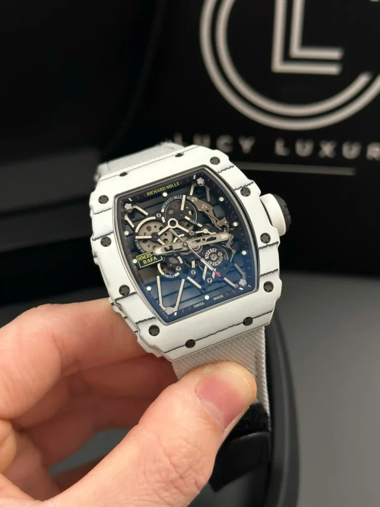 Super Clone Richard Mille RM 35-01 RICHARD MILLE Rafa White Cacbon NTPT 42mm