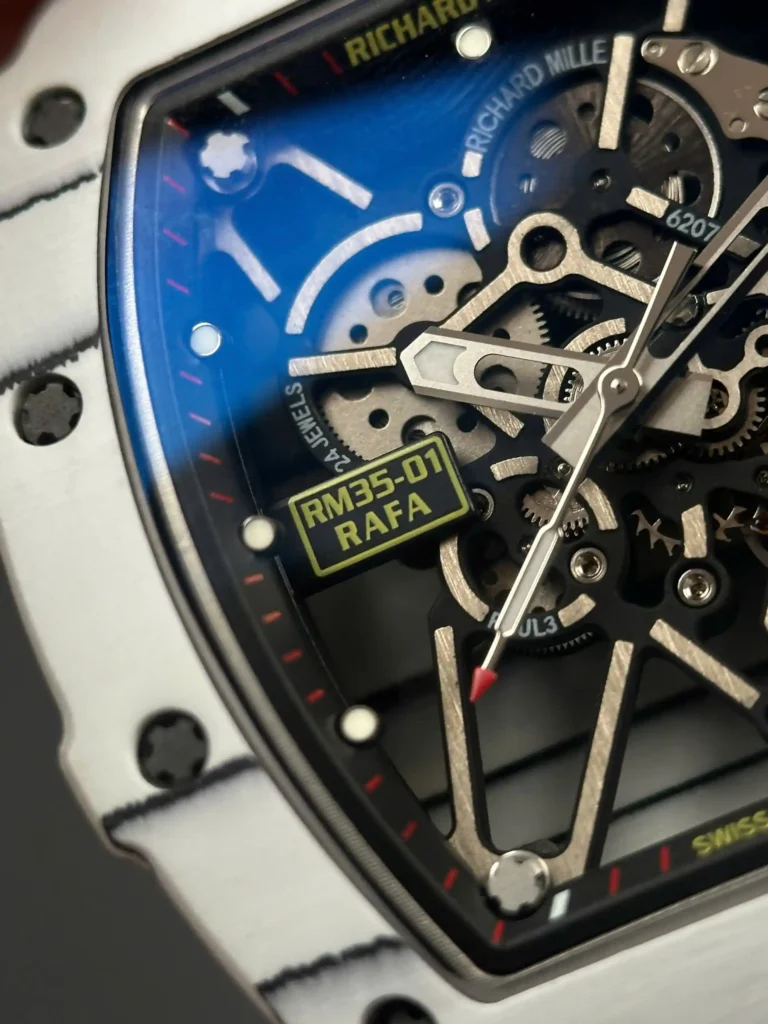 Super Clone Richard Mille RM 35-01 RICHARD MILLE Rafa White Cacbon NTPT 42mm