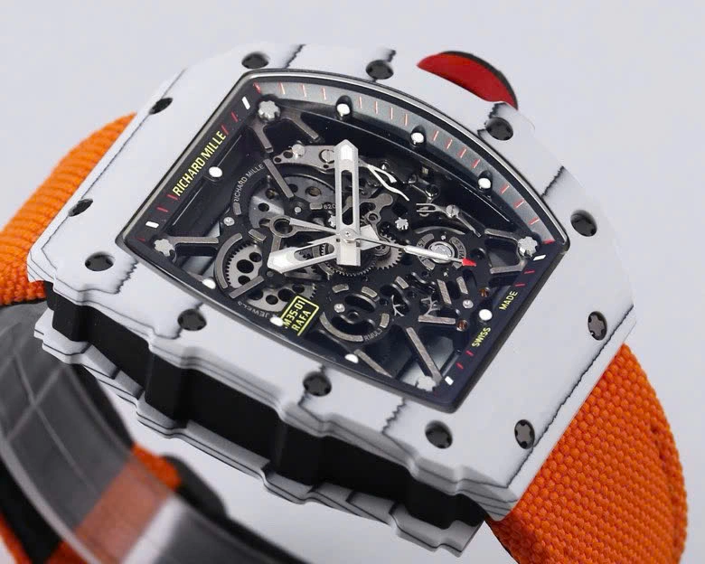 Super Clone Richard Mille RM 35-01 Richard Mille Rafa Cacbon NTPT Orange Strap 42mm