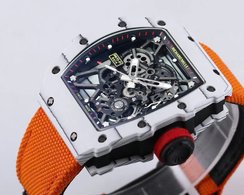Super Clone Richard Mille RM 35-01 Richard Mille Rafa Cacbon NTPT Orange Strap 42mm