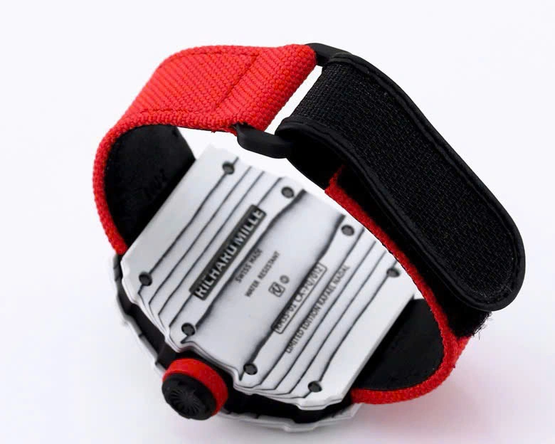 Super Clone Richard Mille RM 35-01 Richard Mille Rafa Cacbon NTPT Red Strap 42mm