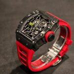 Super Clone Richard Mille RM 35-02 Carbon TPT Purple AR Sapphire Rubber Strap