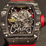 Super Clone Richard Mille RM 35-02 Carbon TPT Purple AR Sapphire Rubber Strap