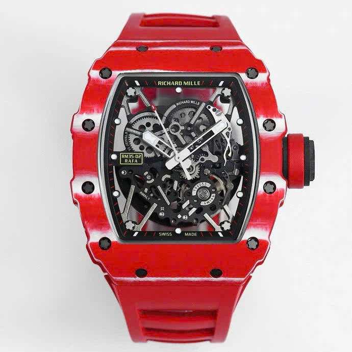 Super Clone Richard Mille RM 35-02 Richard Mille Rafael Nadal Red Carbon