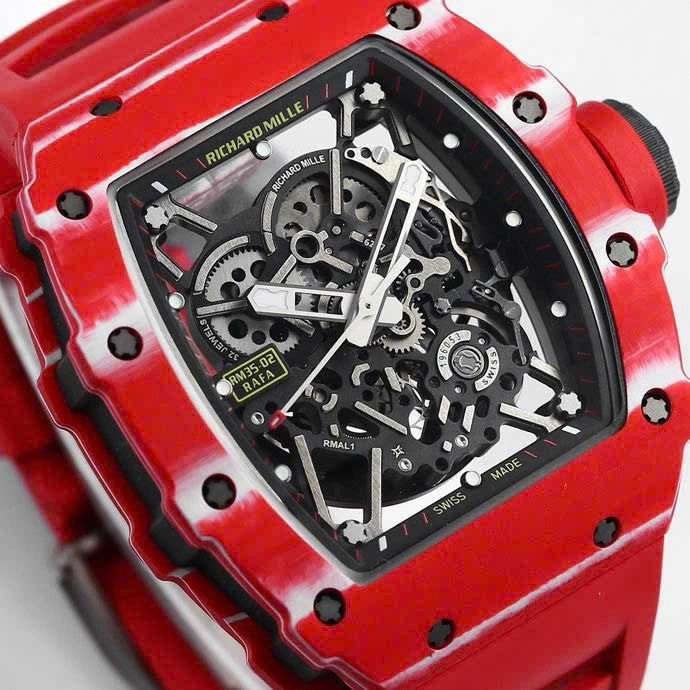 Super Clone Richard Mille RM 35-02 Richard Mille Rafael Nadal Red Carbon