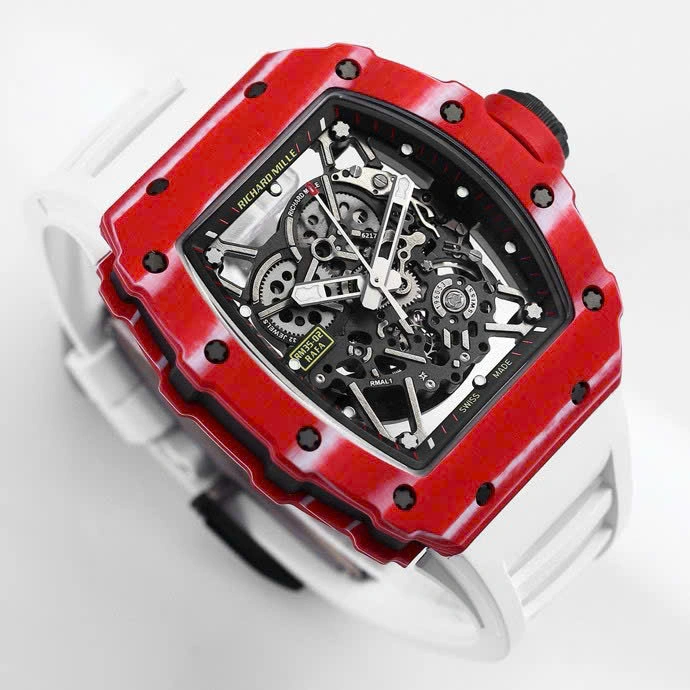 Super Clone Richard Mille RM 35-02 Richard Mille Rafael Nadal Red White Strap Carbon