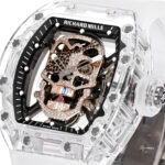 Super Clone Richard Mille RM 52-01 Transparent Skull Tourbillon Rubber Strap — case and bezel
