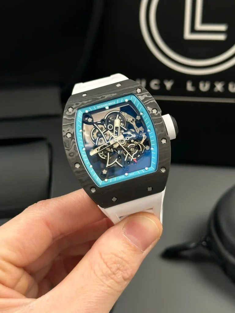 Super Clone Richard Mille RM 55 Richard Mille Asia Manual Winding Bubba Watson Carbon — dial close-up