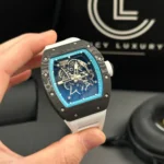 Super Clone Richard Mille RM 55 Richard Mille Asia Manual Winding Bubba Watson Carbon — case and bezel