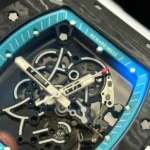 Super Clone Richard Mille RM 55 Richard Mille Asia Manual Winding Bubba Watson Carbon — bracelet detail