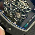 Super Clone Richard Mille RM 55 Richard Mille Asia Manual Winding Bubba Watson Carbon — side profile