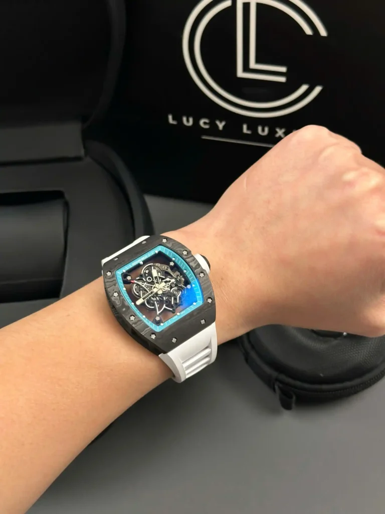 Super Clone Richard Mille RM 55 Richard Mille Asia Manual Winding Bubba Watson Carbon — clasp and links