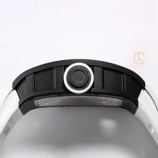 Super Clone Richard Mille RM 55 Richard Mille Black Bubba Watson 42mm Ceramic — movement / caseback view