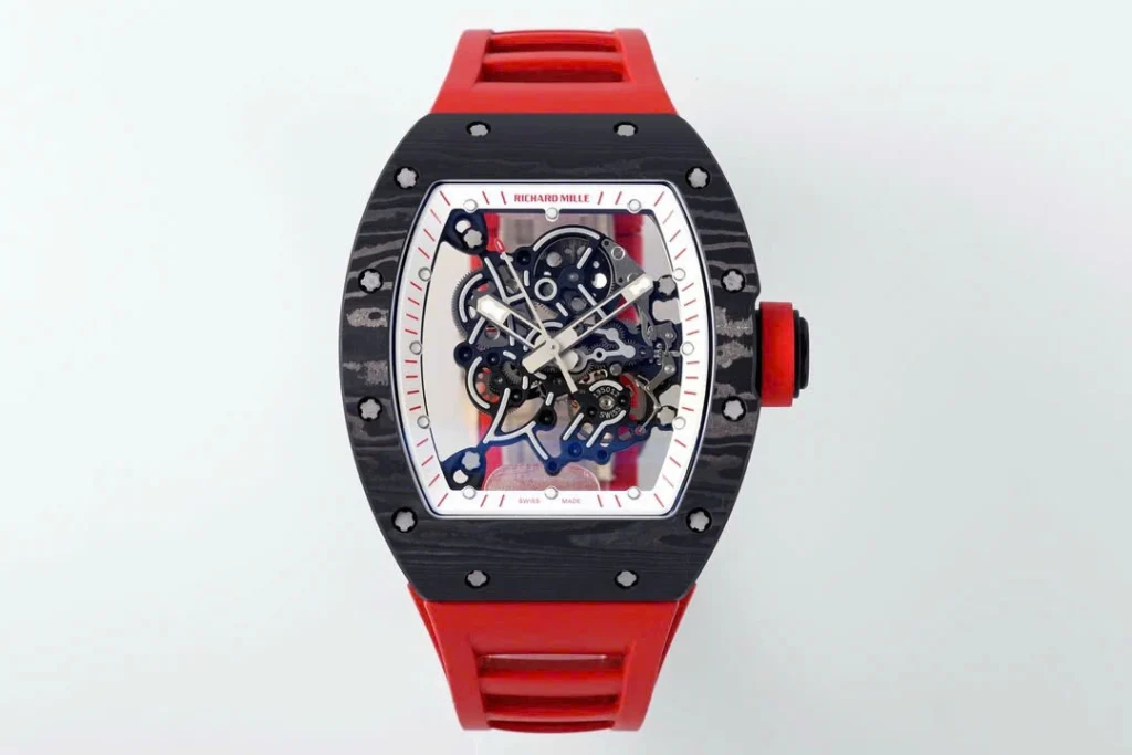 Super Clone Richard Mille RM 55 Richard Mille DARK-NTPT 42mm Carbon Tinh Chỉnh