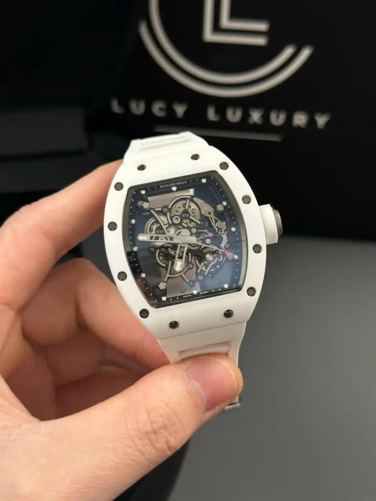 Super Clone Richard Mille RM 55 Richard Mille Manual Winding Bubba Watson 42mm White